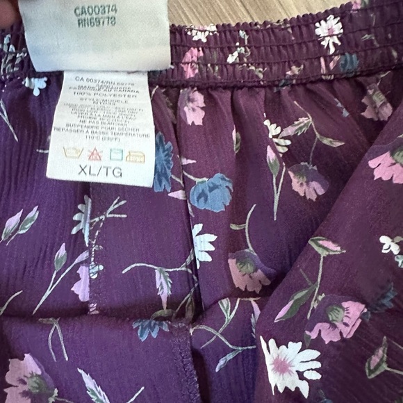 Vintage Shorts Northern Traditions Flowy Floral Purple Festival Spring Coachella - Picture 9 of 11